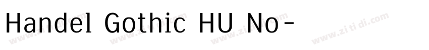 Handel Gothic HU No字体转换